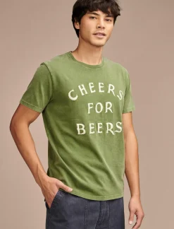 Lucky Brand cheers for beers tee garden green*MEN Graphic Tees