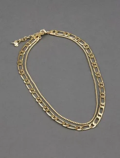 Lucky Brand chunky chain layer necklace gold*WOMEN Jewelry