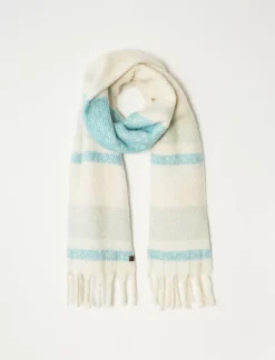 Lucky Brand chunky stripe blanket scarf medium light green*WOMEN Scarves & Bandanas