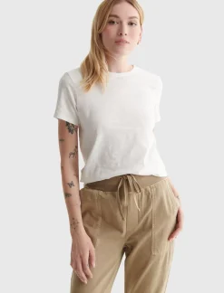 Lucky Brand classic crew bright white*WOMEN Graphic Tees