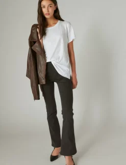 Lucky Brand classic crew bright white*WOMEN Knit Tops