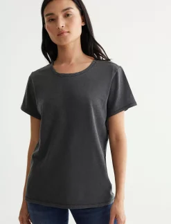 Lucky Brand classic crew jet black*WOMEN Graphic Tees
