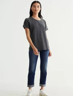 Lucky Brand classic crew jet black*WOMEN Graphic Tees