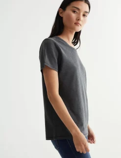 Lucky Brand classic crew jet black*WOMEN Graphic Tees