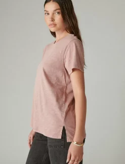 Lucky Brand classic crew fawn*WOMEN Knit Tops