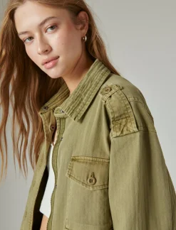 Lucky Brand classic military jacket olive drab*WOMEN Jackets & Outerwear