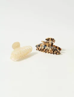 Lucky Brand classic tortoise claw set multi*WOMEN Hair Accessories