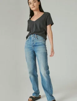 Lucky Brand classic v-neck jet black*WOMEN Graphic Tees
