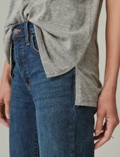 Lucky Brand classic v-neck light heather grey (b03)*WOMEN Knit Tops
