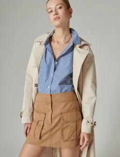 Lucky Brand clean cargo mini skirt chipmunk*WOMEN Skirts