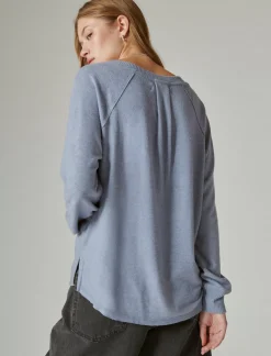 Lucky Brand cloud jersey long sleeve v neck flint stone*WOMEN Activewear