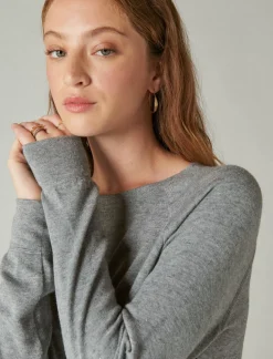 Lucky Brand cloud jersey long sleeve crew heather combo*WOMEN Activewear