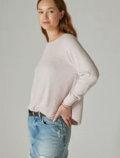 Lucky Brand cloud jersey long sleeve crew dawn pink*WOMEN Activewear
