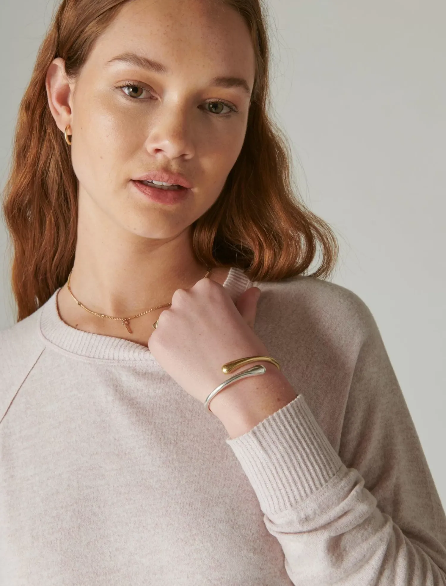 Lucky Brand cloud jersey long sleeve crew dawn pink*WOMEN Activewear