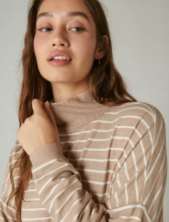 Lucky Brand cloud jersey mock neck top neutral combo*WOMEN Activewear