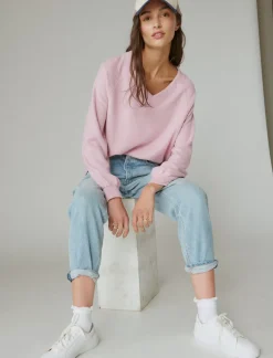 Lucky Brand cloud jersey v neck pullover dawn pink*WOMEN Activewear