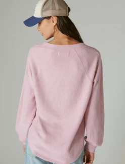 Lucky Brand cloud jersey v neck pullover dawn pink*WOMEN Activewear