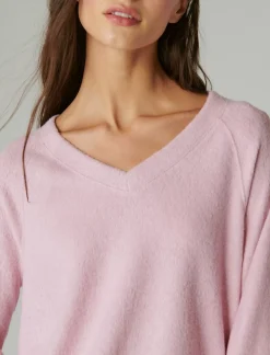 Lucky Brand cloud jersey v neck pullover dawn pink*WOMEN Activewear