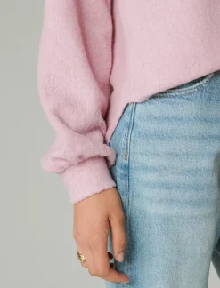 Lucky Brand cloud jersey v neck pullover dawn pink*WOMEN Activewear