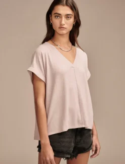 Lucky Brand cloud jersey v neck tee fawn*WOMEN Knit Tops