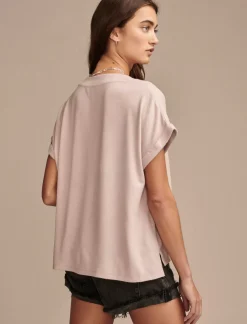 Lucky Brand cloud jersey v neck tee fawn*WOMEN Knit Tops