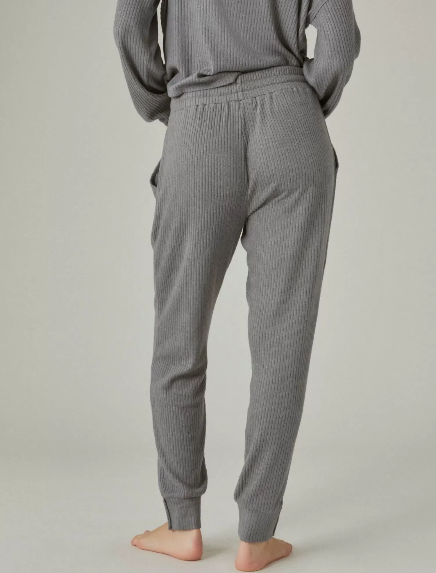 Lucky Brand cloud rib jogger medium heather grey*WOMEN Activewear
