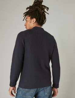Lucky Brand cloud soft polo sweater cadet navy*MEN Sweaters