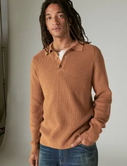 Lucky Brand cloud soft polo sweater thrush*MEN Sweaters