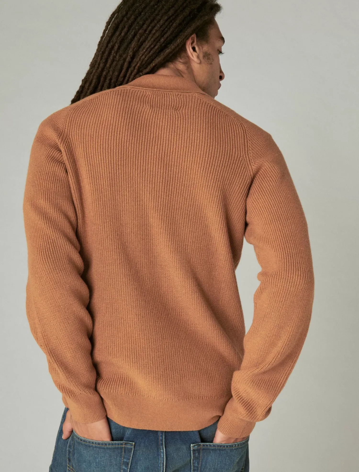 Lucky Brand cloud soft polo sweater thrush*MEN Sweaters