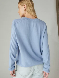 Lucky Brand cloud soft pullover washed blue*WOMEN Sweaters & Sweatshirts