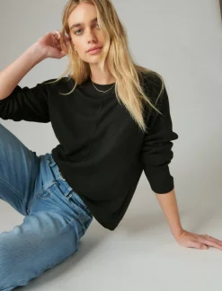 Lucky Brand cloud soft pullover black*WOMEN Sweaters & Sweatshirts