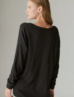 Lucky Brand cloud soft v neck sweater jet black*WOMEN Sweaters & Sweatshirts
