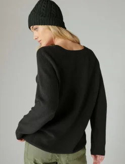 Lucky Brand cloud soft v neck sweater black*WOMEN Sweaters & Sweatshirts