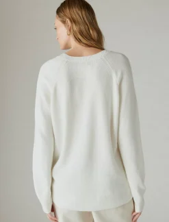 Lucky Brand cloud soft v neck sweater cream*WOMEN Sweaters & Sweatshirts