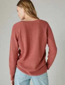 Lucky Brand cloud soft v neck sweater apple butter*WOMEN Sweaters & Sweatshirts