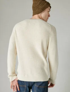 Lucky Brand cloud soft v-neck sweater straw heather*MEN Sweaters