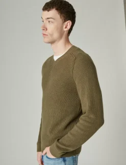 Lucky Brand cloud soft v-neck sweater olive fog*MEN Sweaters