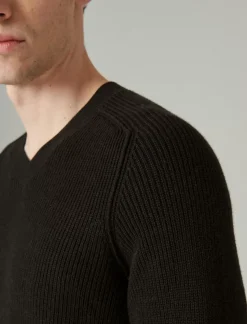 Lucky Brand cloud soft v-neck sweater #001 black*MEN Sweaters