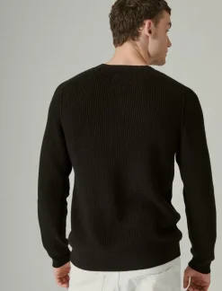 Lucky Brand cloud soft v-neck sweater #001 black*MEN Sweaters