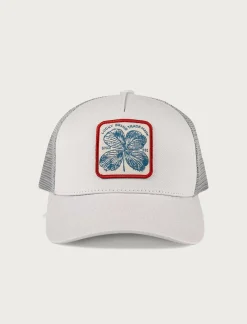 Lucky Brand clover patch trucker hat open grey*MEN|WOMEN Hats