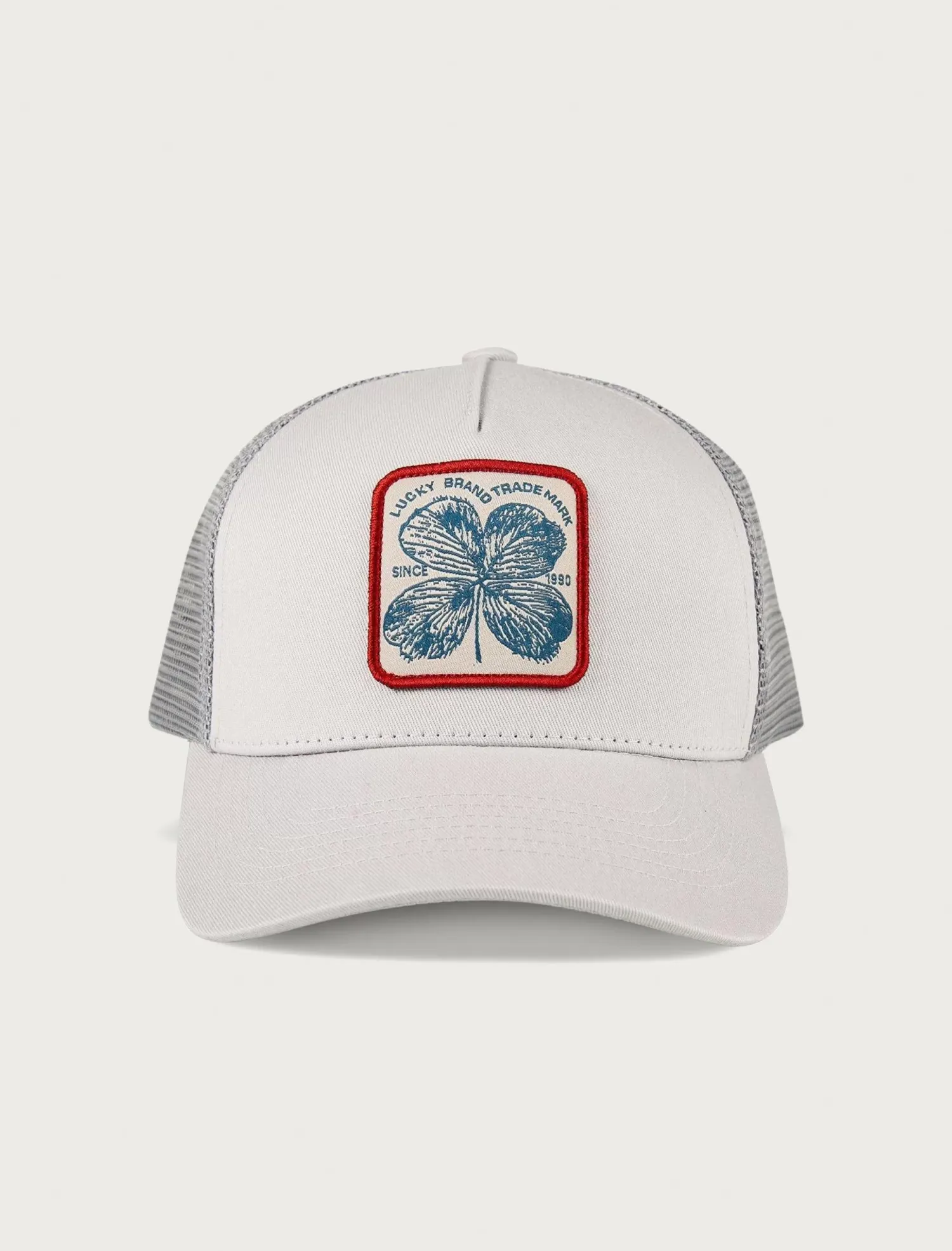 Lucky Brand clover patch trucker hat open grey*MEN|WOMEN Hats