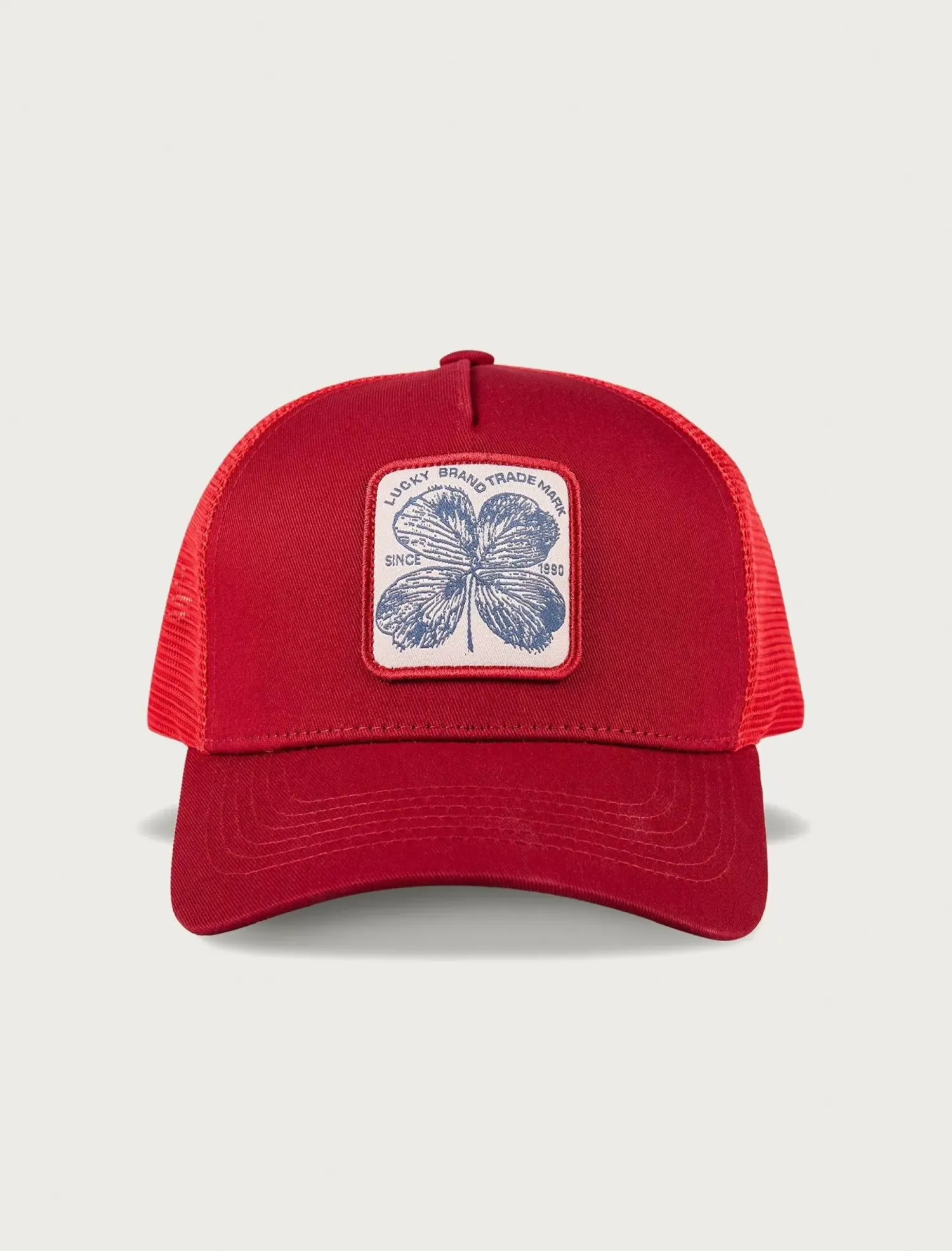 Lucky Brand clover patch trucker hat dark red*MEN|WOMEN Hats