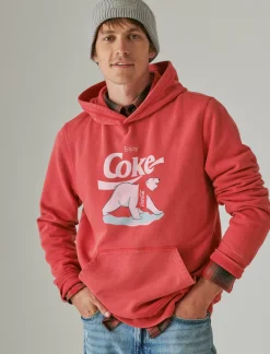 Lucky Brand coca cola bear hoodie dark spice*MEN Activewear