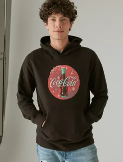 Lucky Brand coca cola bottle hoodie jet black*MEN Activewear