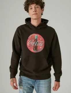Lucky Brand coca cola bottle hoodie jet black*MEN Activewear