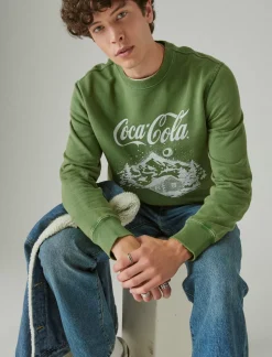 Lucky Brand coca cola cabin hoodie elm green*MEN Activewear