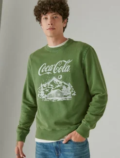 Lucky Brand coca cola cabin hoodie elm green*MEN Activewear