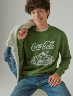 Lucky Brand coca cola cabin hoodie elm green*MEN Activewear