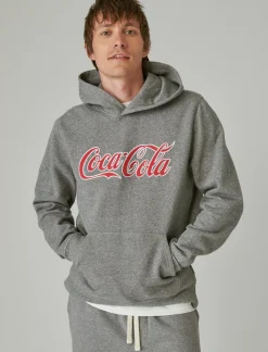 Lucky Brand coca cola logo hoodie heather grey*MEN Activewear