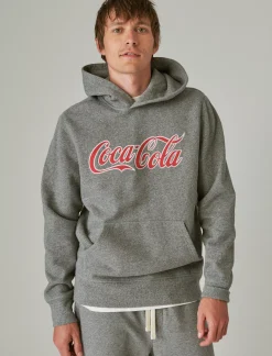 Lucky Brand coca cola logo hoodie heather grey*MEN Activewear
